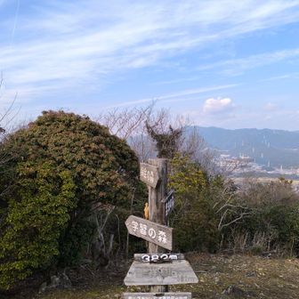 標識の背後に本宮山。明日、状態が良ければチャレンジしてみるか!?無理は禁物