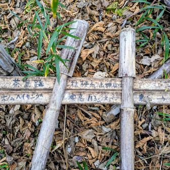 桔梗山
倒れた山頂標識