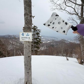 山頂———
（荒い息遣い）