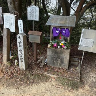 ここが第３経塚です。

勤行をさせていただきました。