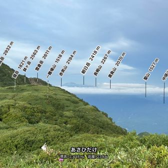 朝日岳方面