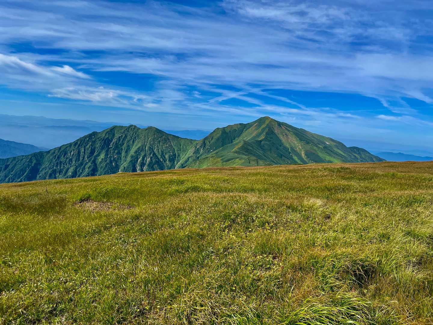 こちらは大日岳と牛首山　牛首山ってすごい名前ですね。