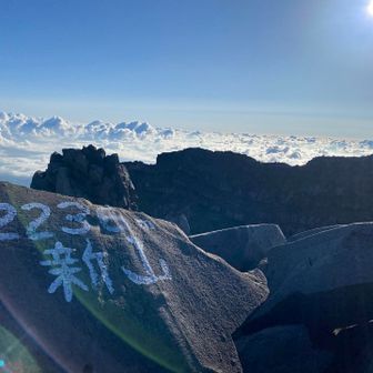 鳥海山登頂❗️
休憩したいけど狭くて無理そうだから
先に進むか🚶