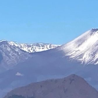 　黒斑山〜鋸岳が浅間山の第三外輪山だと良く分かる角度🤔