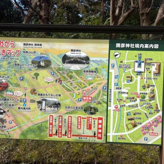 弥彦神社の案内板