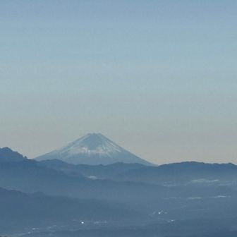 烏帽子岳山頂から後ろ振り返ると富士山🗻