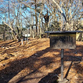 平家山。この少し手前の景色のいいところで休憩しました。