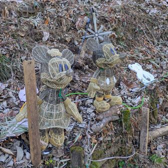 県道歩いての道の駅みようぎのイルミネーション会場✨もちろんまだ点灯してませんが😂
