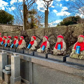 かわいい💕金麦好きなお地蔵さん達❓