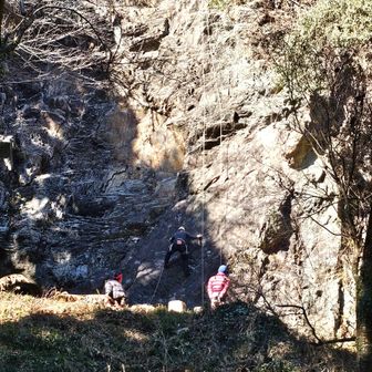 クライミングのかたがたくさんいました。