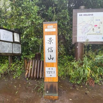 景信山。ここまで雨が酷かった☔☔☔️