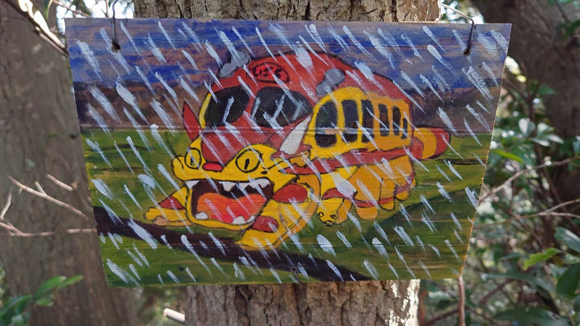 雨のなか疾走🐱