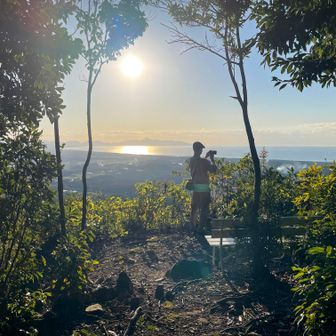 山頂にはベンチも設けられています。