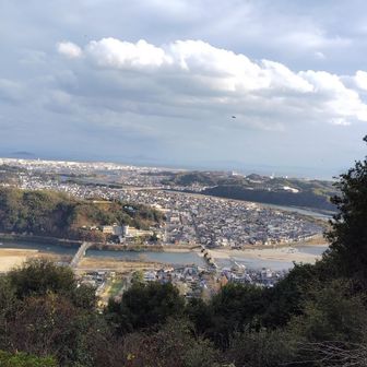 ロープウェイ乗り場から撮る。風が強くて寒かったです。