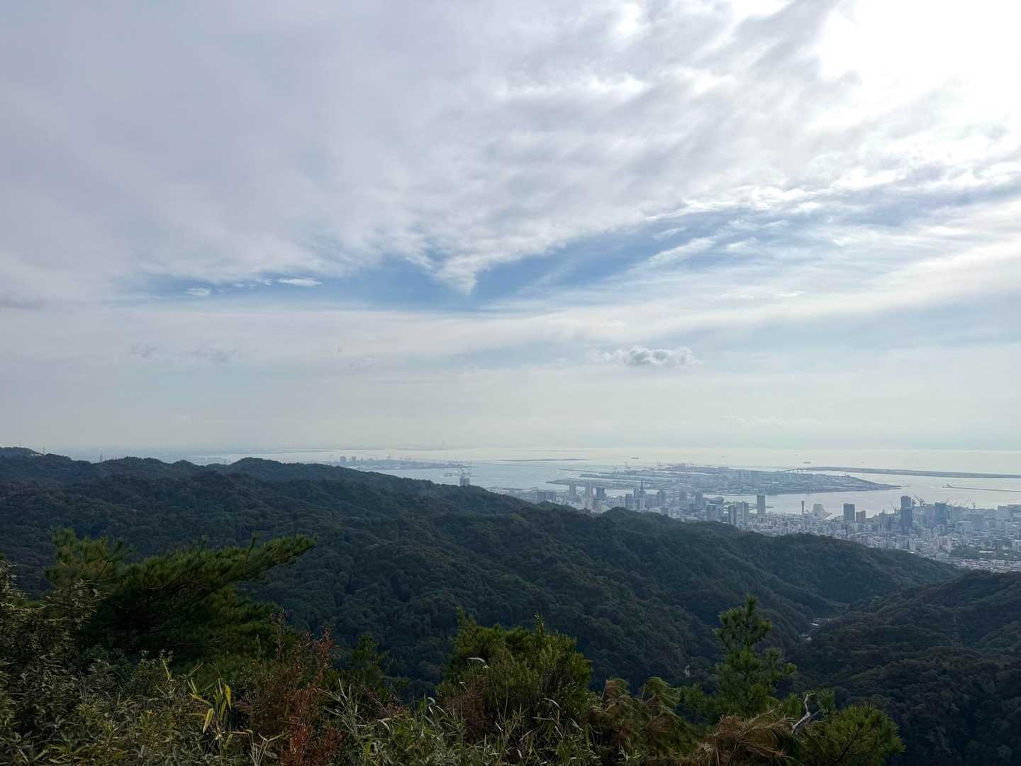 小菊水ではThe六甲！的な眺望を独り占め✌️
…のはずが今日は先客のオジサマがおられました…😿