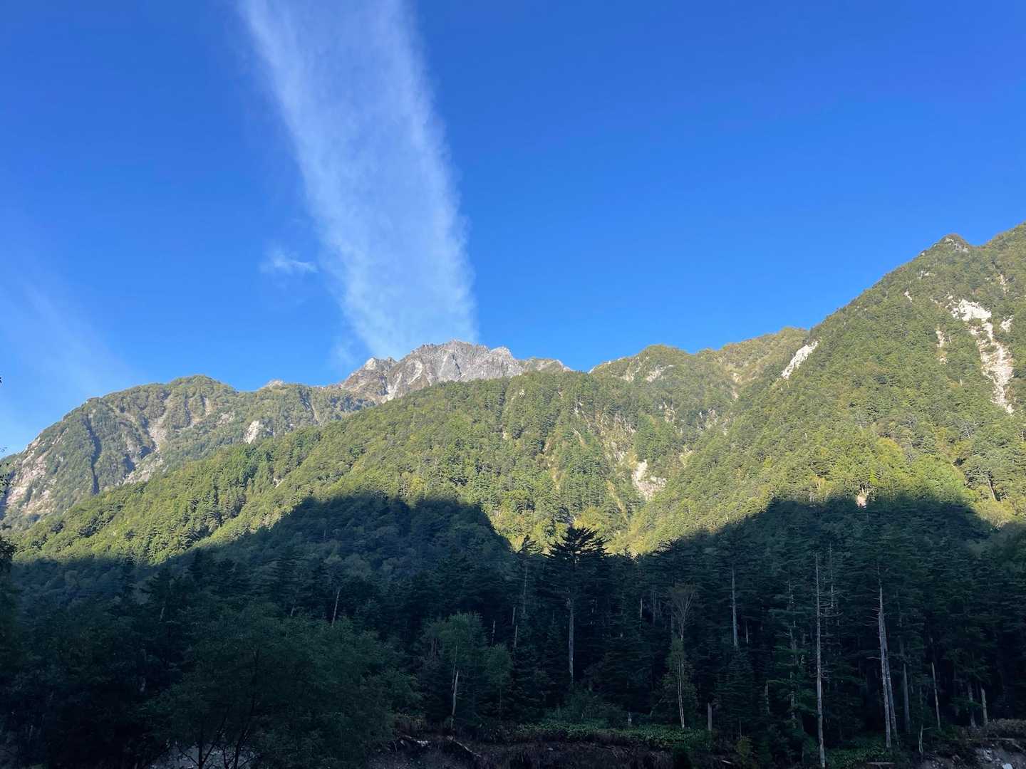 上高地バス停-河童橋-小梨平-槍見河原-赤沢岩小屋-天狗池 往復コースの写真