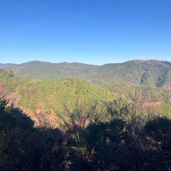 入沢山からの景色。
城山、景信山、高尾山。