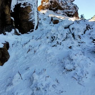 爆風で凍てついた北側