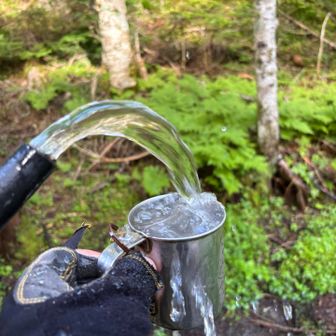 南アルプスの美味しい水をいただきました
長衛小屋、水はジャブジャブです