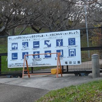 ここから竜田公園に入ります。