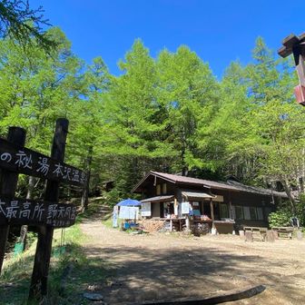 開始ボタンを押し忘れて、途中からの記録になっています。登山口出発は7時17分。本沢小屋まで2時間13分でした。