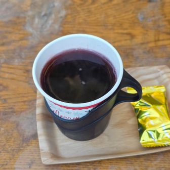 ホットワインを頂く
美味しい