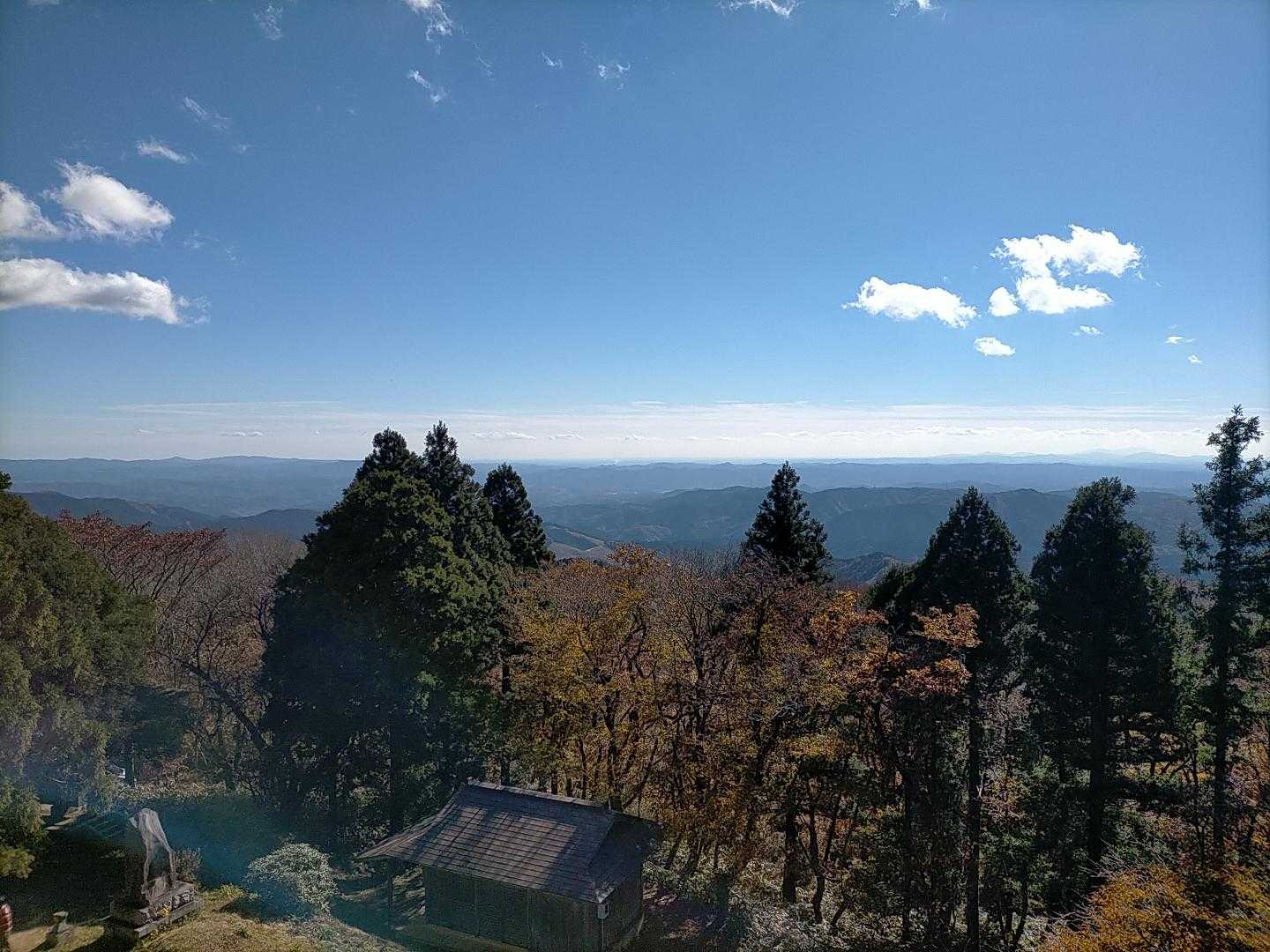 筑波山　肉眼でなんとか見えました