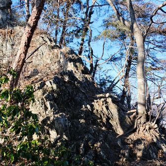 岩場を歩く
足場がややなし