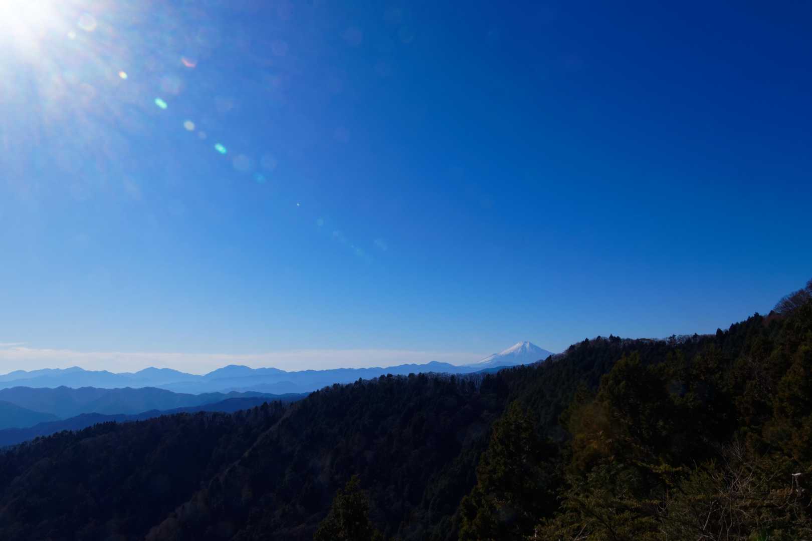 御岳山駅-天狗の腰掛け杉-芥場峠-大岳山-トバノ岩山-中岩 縦走コースの写真