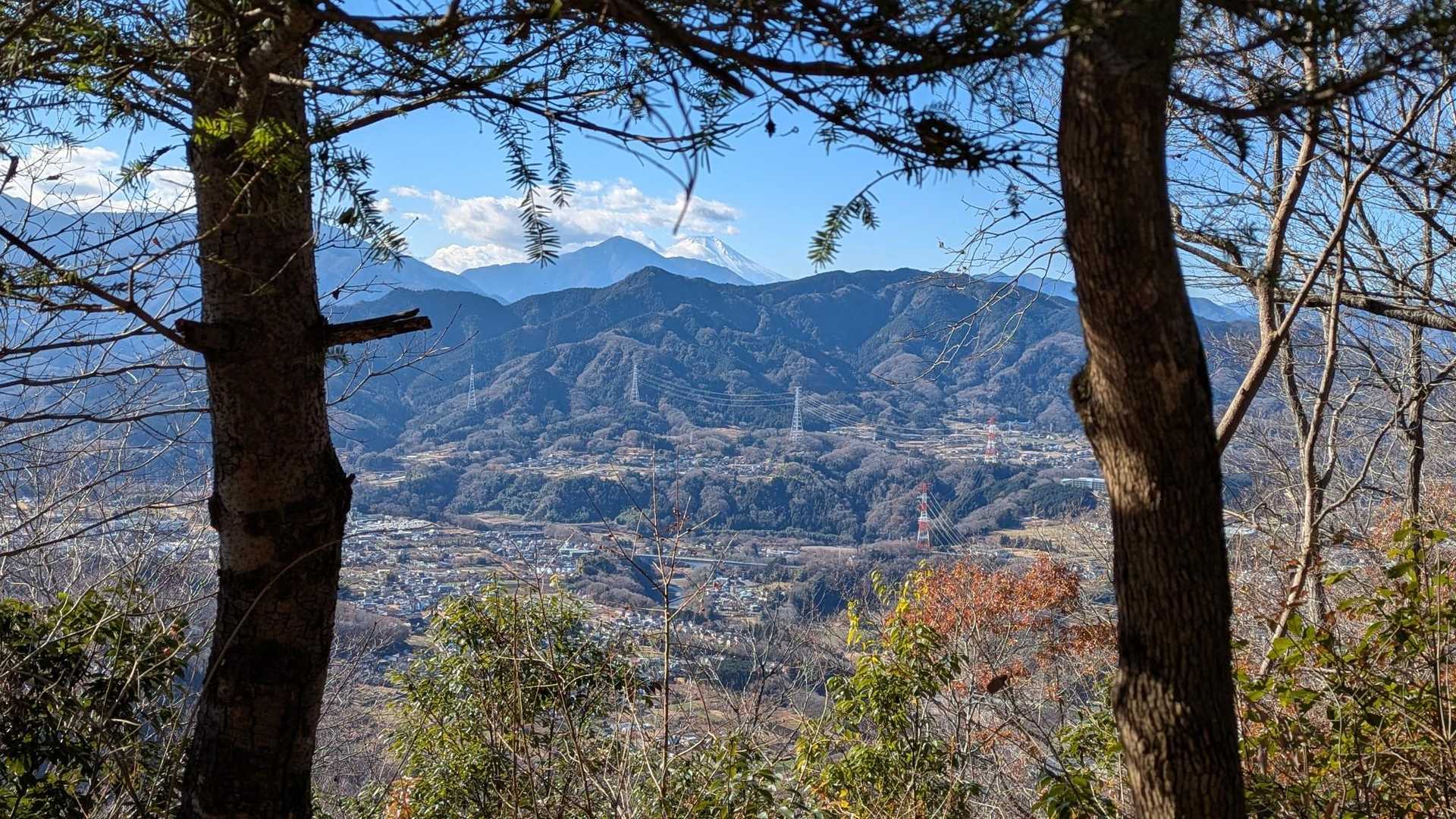 入沢山から富士山と大室山