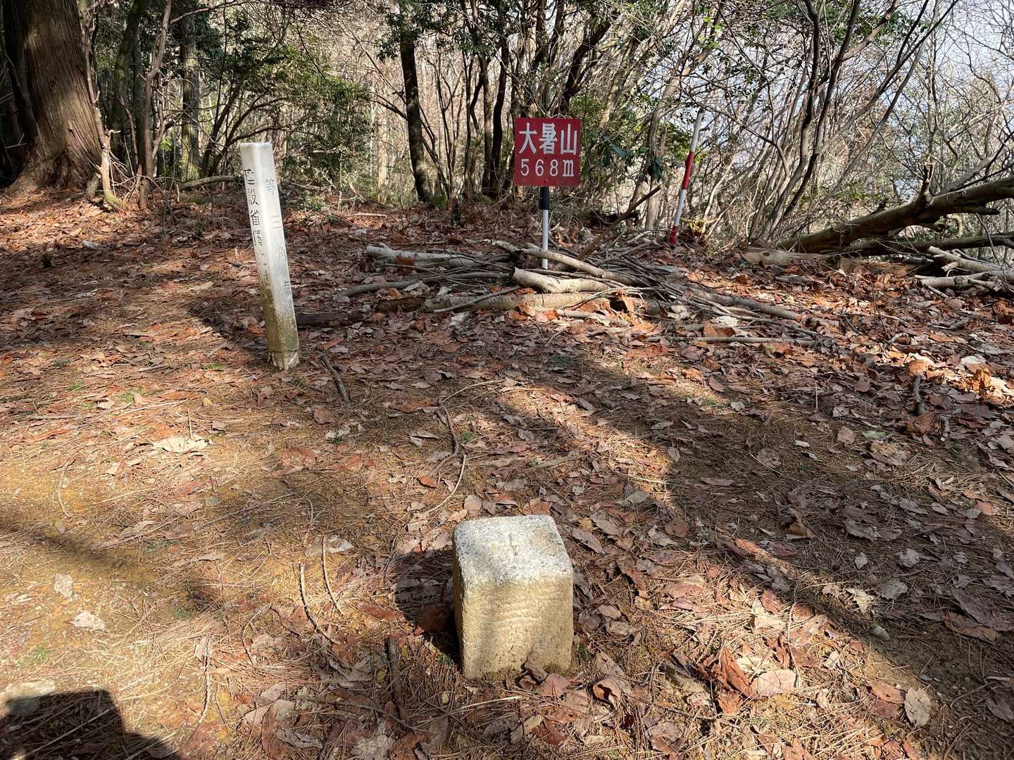 西山団地から20分ほどで登頂！
夏には来たくない山名🥵（眺望ナシ）