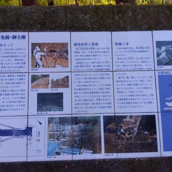 時間があるので、居館エリアへ。発掘調査と整備工事をしてるようです