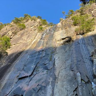 迫力あります。最近寒いのでところどころで凍っていました