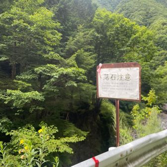 この手前で落石してきて怖かったー😨