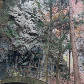 少し登ると屏風岩！下から見上げる迫力と言ったら！自分は小さいなと…