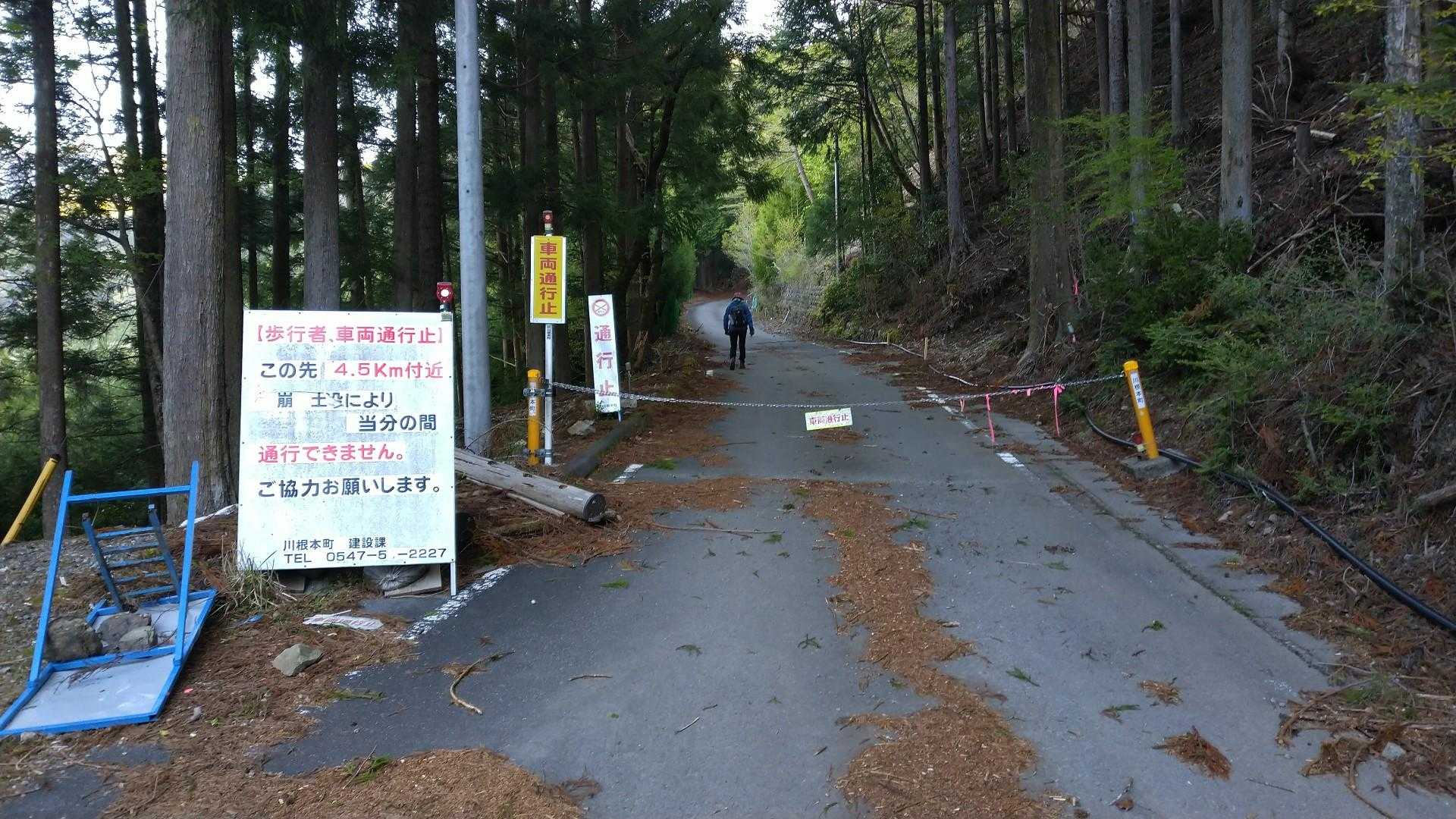 林道歩きが続きます