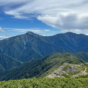 目の前に北岳と間ノ岳⛰️