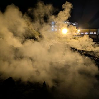 雲仙地獄の湯煙