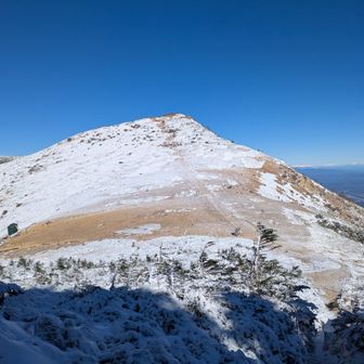 根石岳　雪が吹き飛んでいる🥰すごい風