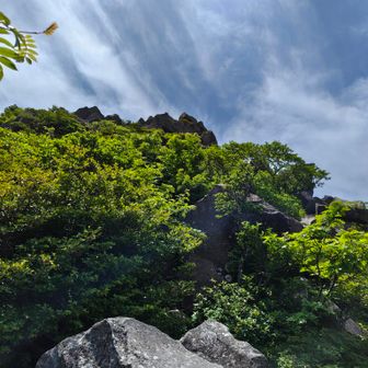 下から天狗岩