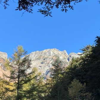 途中から見える山の稜線もくっきり