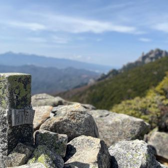 往復30分。鷹見岩ピークハントに1人で行って、しんどかったけど小さな山頂は岩の上で高度感と開放感あって今日一良かったかも😆