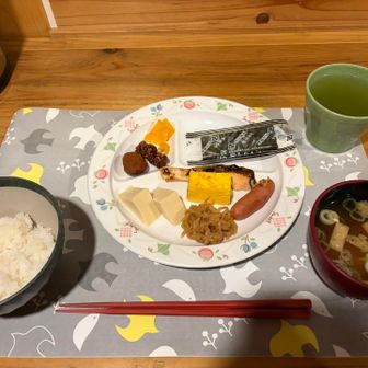 続きまして、お楽しみ朝ご飯🍽️