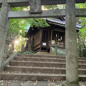 ふぅふぅ🥵💦…ゆう前に　山頂到着😃

御坊山⛰️山頂到着👍😉✨
小島阿蘇神社の社殿が鎮座してます😃

室町時代、1443年に大水害が起きた際には鯰がご神体を守ったという伝説があり、鯰の神様とも呼ばれているのだそう🤔

地震🫨収まります様に🙏　🙇