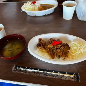 夕食はつけないようにしようかと思ったのですが、まだ注文できるみたいでしたのでカルビ丼頼みました。すごく美味しい。