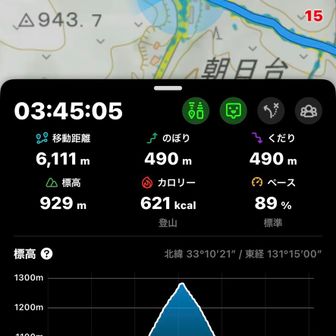 ゆっくり歩いたのに、やや速いは下山のおかげだなぁ…😆