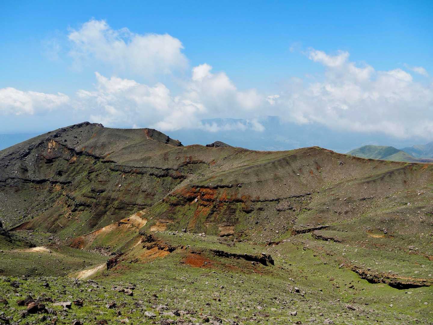 阿蘇山上ターミナル-古坊中登山口-砂千里登山口-南岳-中岳 往復コースの写真