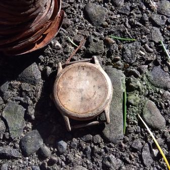 こんなのも落ちてました
何方かお困りではないでしょうか
ほっとけいってか
コンクリートの椅子の上に置いときました⌚