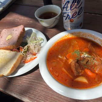 ボルシチおいしかった〜
パンorライス選べる