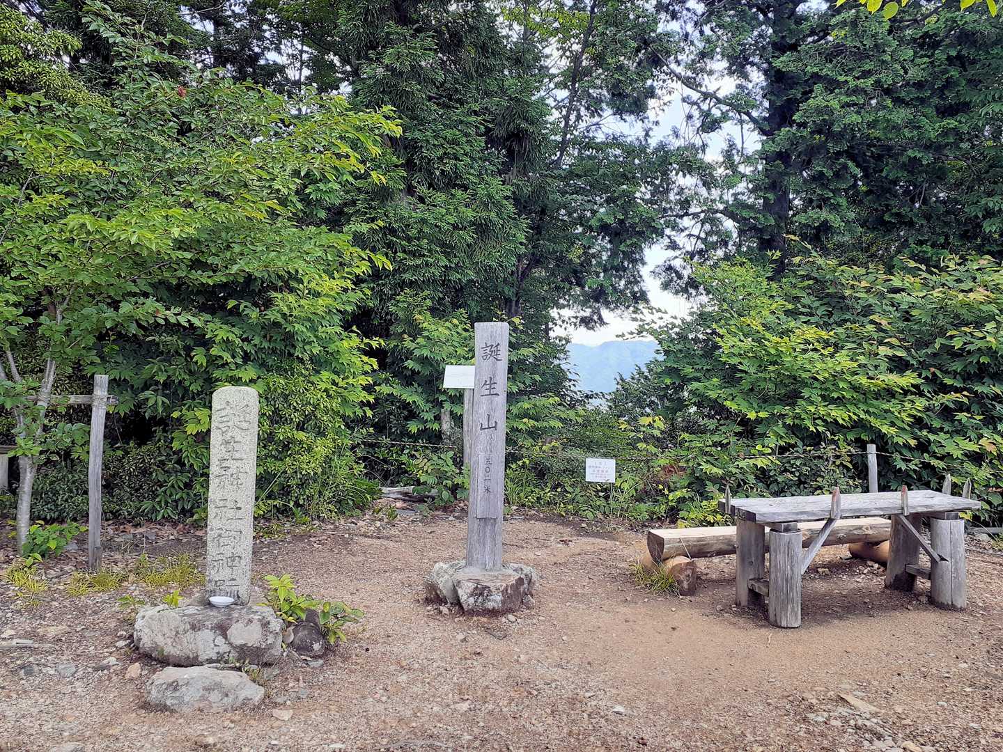 誕生山頂上